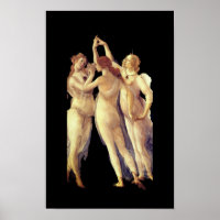 Las Tres Gracias - detalle, Primavera de Boticelli