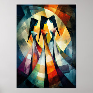 Póster Las Tres Gracias: obra maestra cubista inspirada