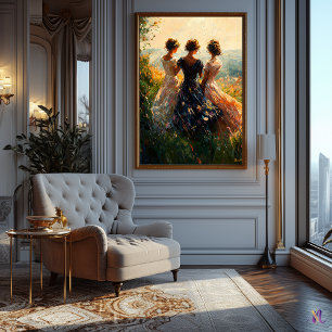 Póster Las Tres Gracias Reimaginadas en Impresionismo