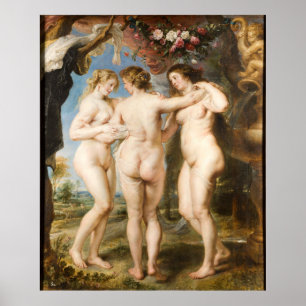 Póster Las Tres Gradas, de Peter Paul Rubens alrededor de