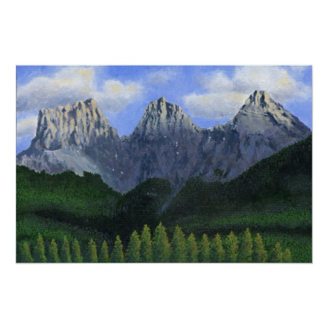 Póster Las tres hermanas de Canmore, Alberta, Canadá (Anverso)