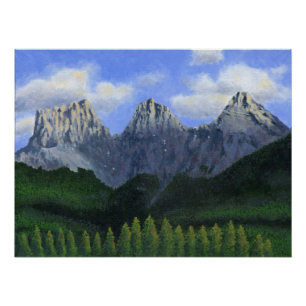 Póster Las tres hermanas de Canmore, Alberta, Canadá