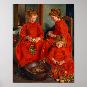 Póster Las tres hermanas de Leon Frederic