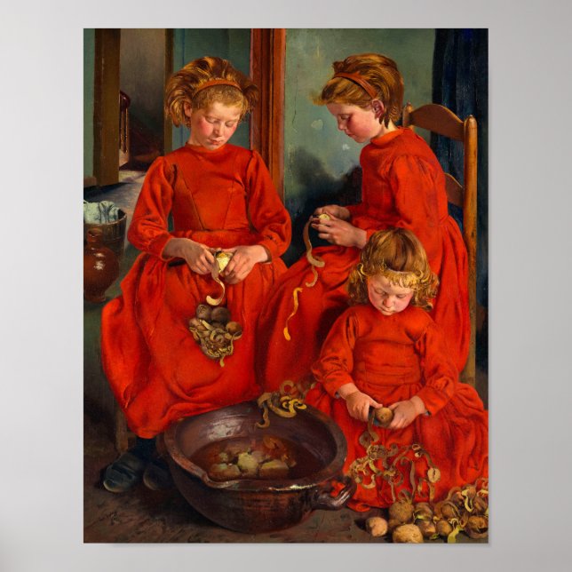 Póster Las tres hermanas de Leon Frederic (Frente)