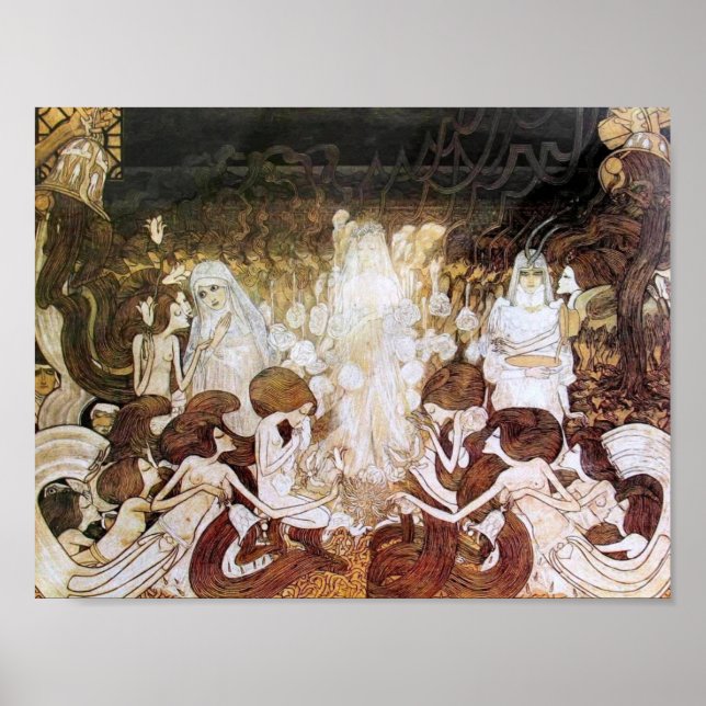 Póster Las tres novias, Jan Toorop, 1893 (Frente)