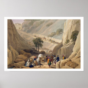 Póster Las tropas que emergen de la parte estrecha del De