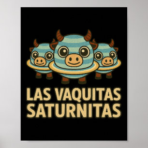 Póster Las Vaquitas Saturnitas - Divertido Brainrot Itali