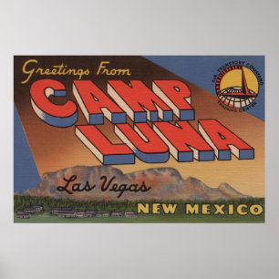Póster Las Vegas, New México - campo Luna