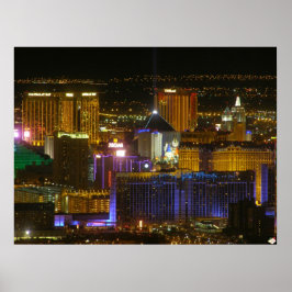 Póster Las Vegas South Strip Aerial Poster Print