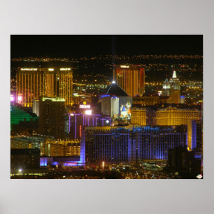 Póster Las Vegas South Strip Aerial Poster Print
