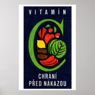 Póster Las verduras protegen contra la infección - Caja d