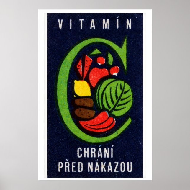 Póster Las verduras protegen contra la infección - Caja d (Frente)