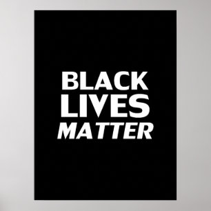 Póster "las vidas negras importan" blanco negro -