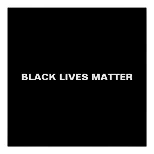 Póster "Las vidas negras importan" blanco negro minimalis