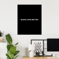 "Las vidas negras importan" blanco negro minimalis