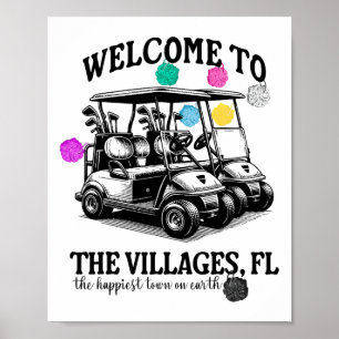 Póster Las Villas Florida Fl Jubilación Divertido Golf Lo