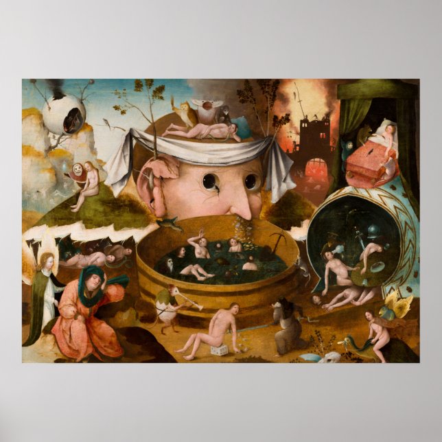 Póster Las visiones de Tondal, 1479 por Hieronymus Bosch (Frente)