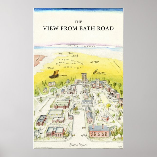 Póster Las Vistas Desde El Camino De La Bañera (Frente)