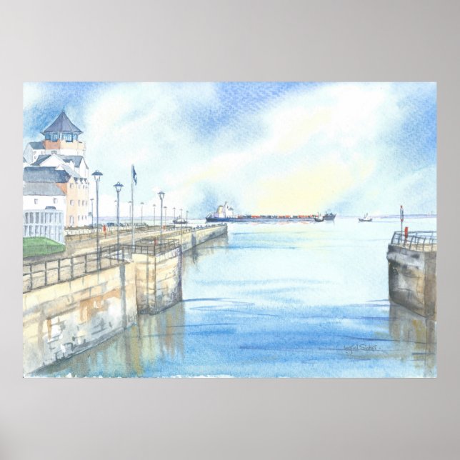 Póster Las vistas desde Portishead Marina (Frente)