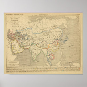 Póster L'Asie, ap l'an 1220 JC