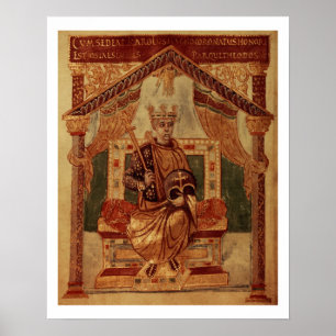 Póster Lat 1152 f.3v Carlomagno (Carolus Magnus, Charles