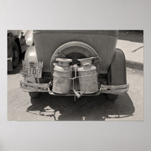 Póster Latas de Leche, 1939. Foto Antigua