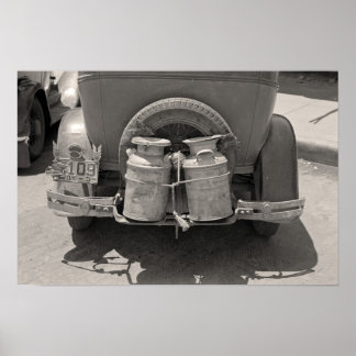 Póster Latas de Leche, 1939. Foto Antigua