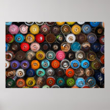 latas de pintura con spray, graffiti,