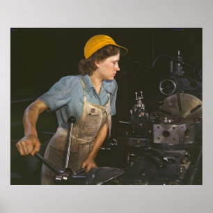 Póster Lathe Operator 1942
