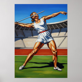 Póster L'ATHLÈTE AU JAVELOT (Atleta Javelin) - Origi