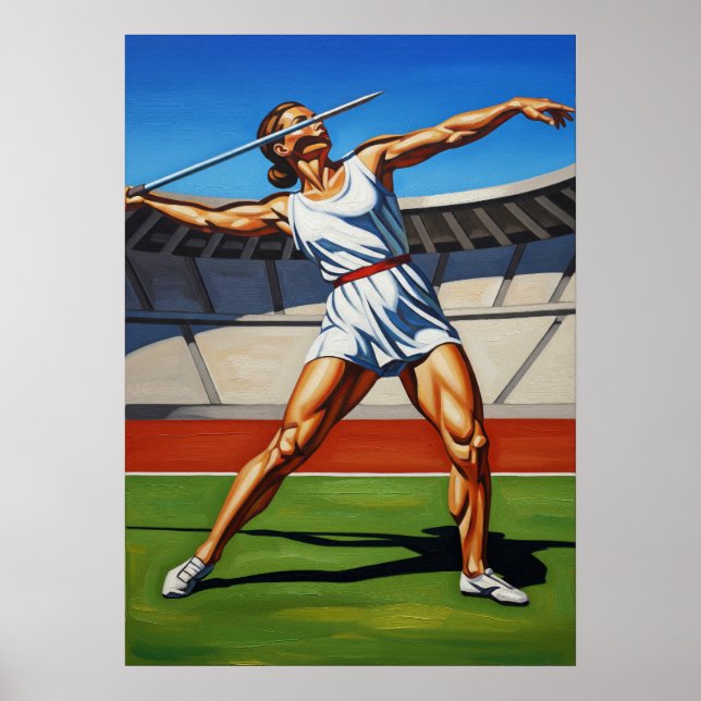 Póster L'ATHLÈTE AU JAVELOT (Atleta Javelin) - Origi (Frente)