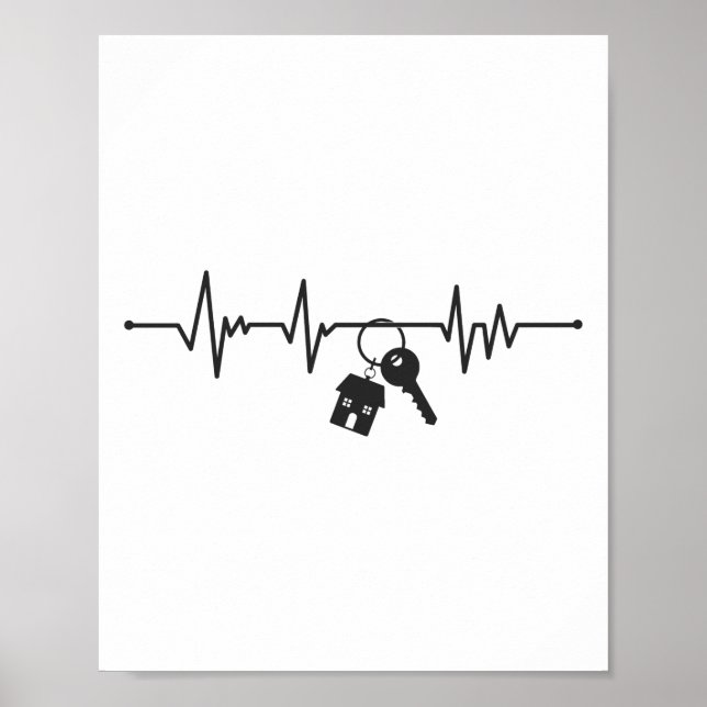 Póster latido del corazón de Realtor (Frente)
