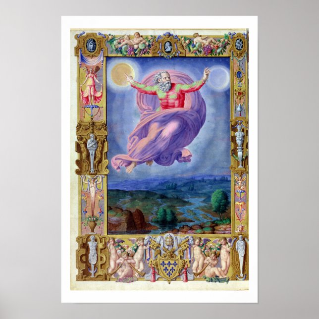 Póster Latin 8880 fol.182v God the Father, from the Psalt (Frente)