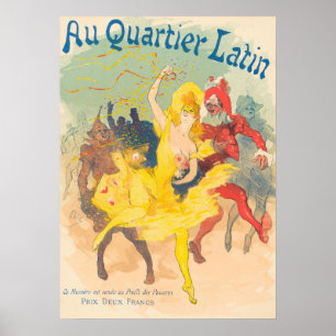 Póster Latín de Quartier del Au "al cuarto latino "