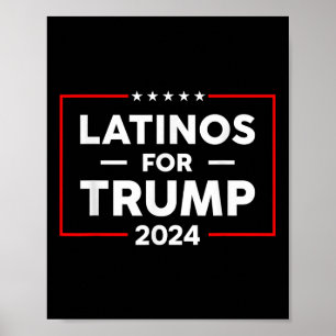 Póster Latinos Por Trump 2024