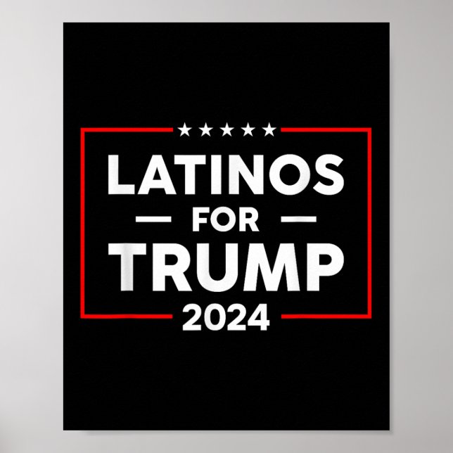 Póster Latinos Por Trump 2024 (Frente)
