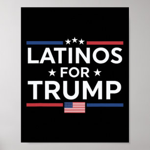 Póster Latinos por Trump 2024 - Elección presidencial Tru
