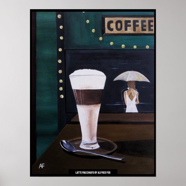 Póster Latte Macchiato Painting by Alfred Fox (Frente)