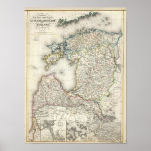 Póster Latvia, Estonia