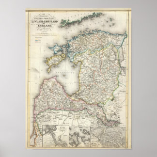 Póster Latvia, Estonia