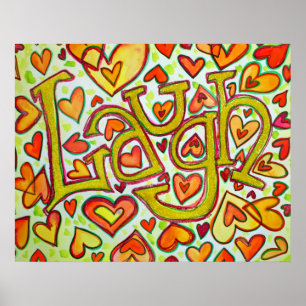 Póster Laugh Poster Print (Purpurina)