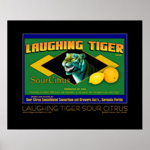 Póster Laughing Tiger Sour Citrus fine art poster
