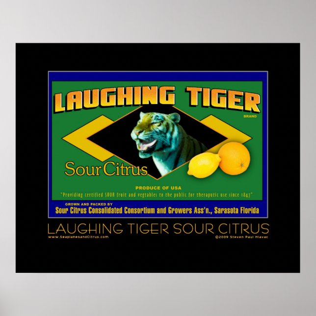 Póster Laughing Tiger Sour Citrus fine art poster (Frente)