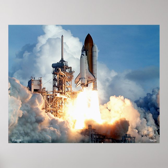 Póster Launch of Space Shuttle STS-106 (Frente)