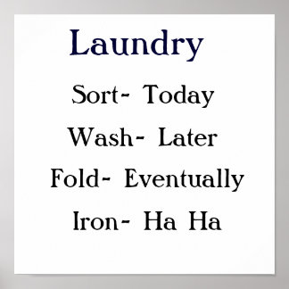 Póster Laundry List