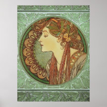 Laurel de Art Nouveau por Alphonse Mucha