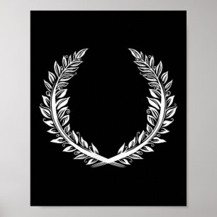 Póster Laurel Wreath Tattoo Art Para Ganadores Del Premio