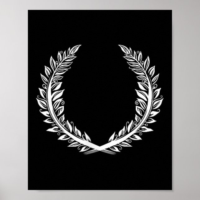 Póster Laurel Wreath Tattoo Art Para Ganadores Del Premio (Frente)