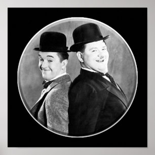 Póster LAUREL Y HARDY Stan Laurel y Oliver Hardy en t