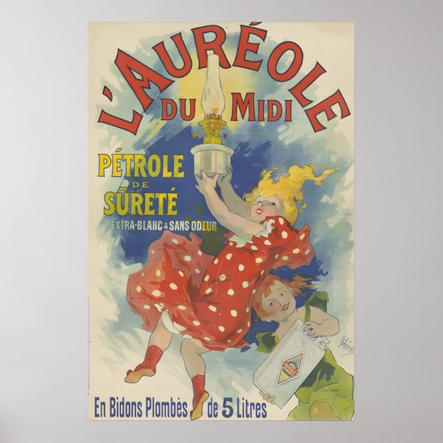 Póster L'Aureole du Midi - Jules Cheret Vintage French (Frente)